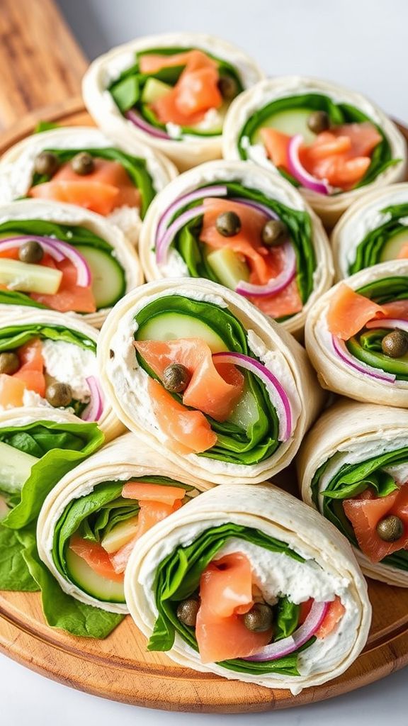 Smoked Salmon and Cream Cheese Protein Wraps