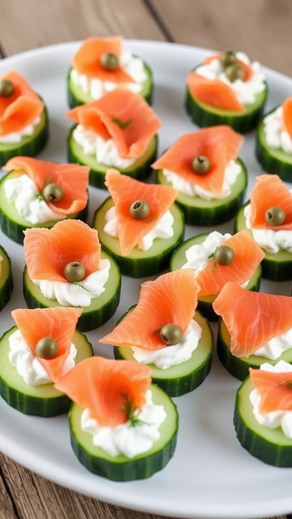 Smoked Salmon Cucumber Bites  