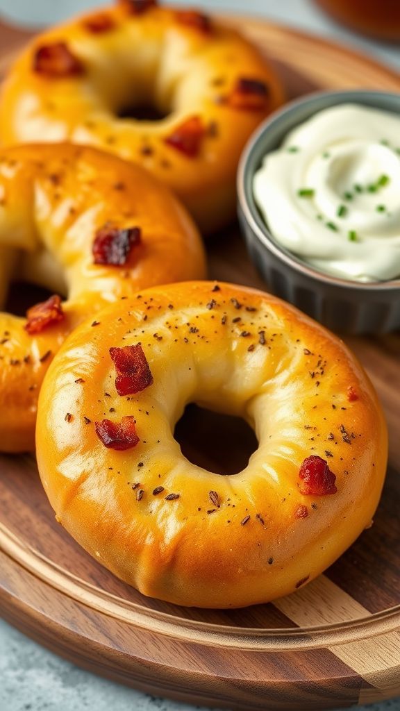 Smoky Bacon & Cheddar Keto Bagels  