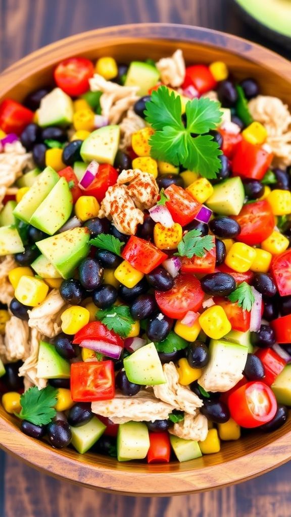 Southwestern Chicken and Black Bean Salad  