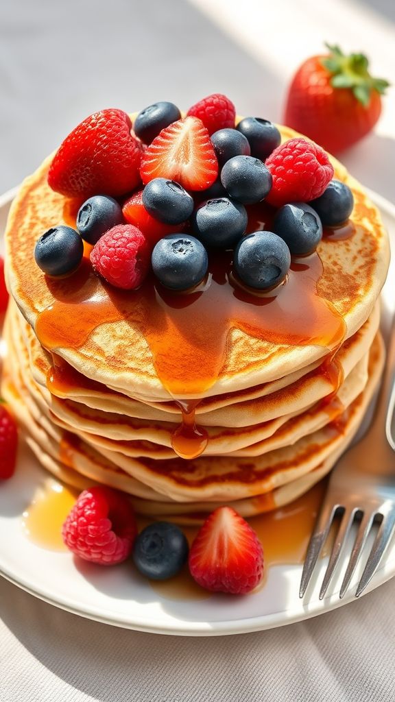 Sp protein Pancakes with Berries  