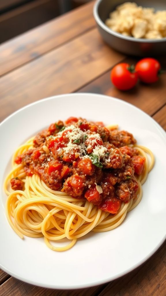 Spaghetti with Turkey Meat Sauce  