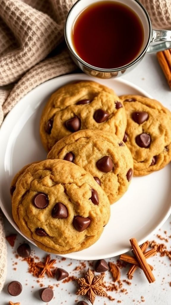 Spiced Chai Keto Chocolate Chip Cookies