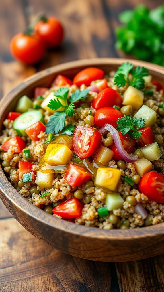 Spiced Lentil and Quinoa Salad  