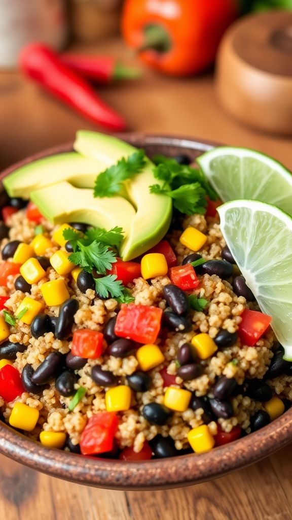 Spicy Black Bean Quinoa Bowl  