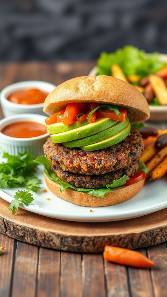 Spicy Black Bean & Quinoa Burger