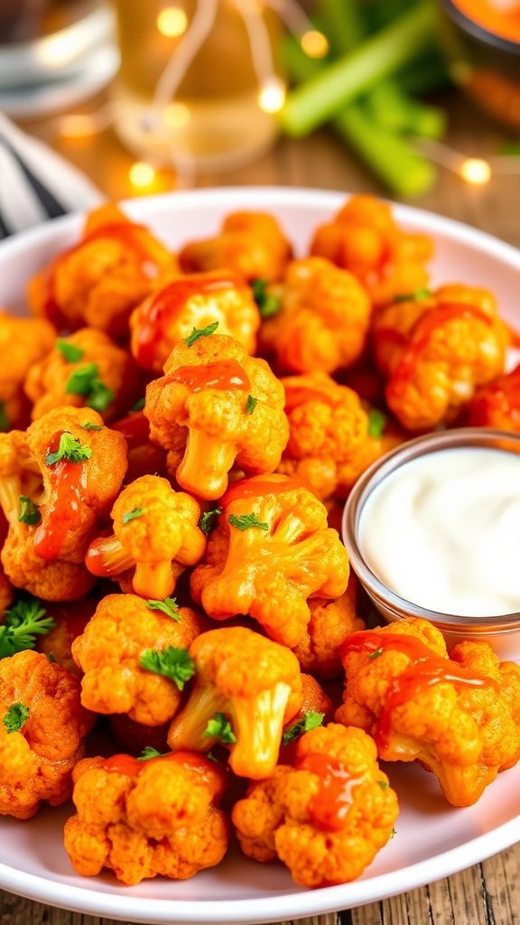 Spicy Buffalo Cauliflower Bites  