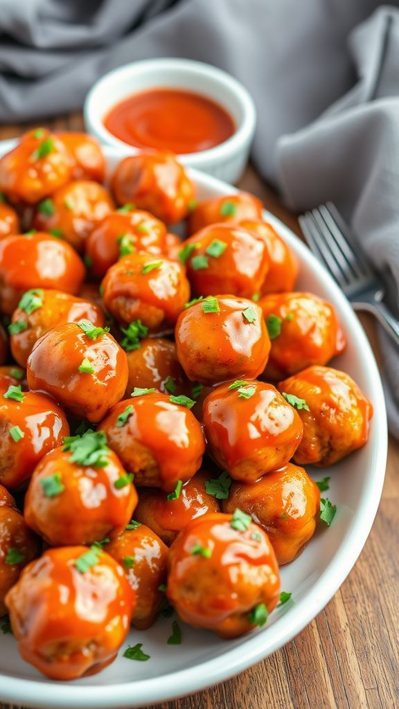 Spicy Buffalo Chicken Meatballs