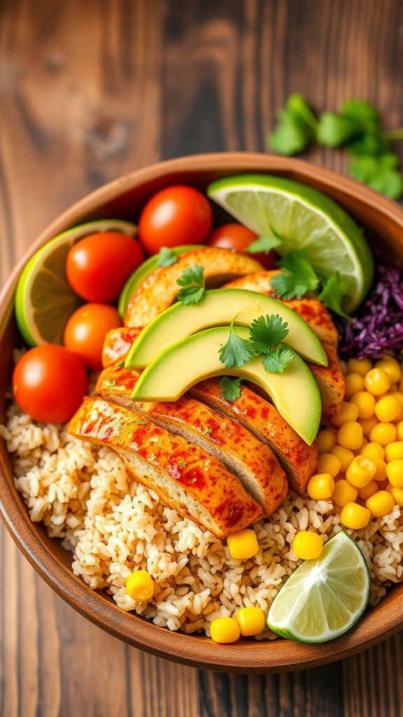 Spicy Chicken and Avocado Bowl