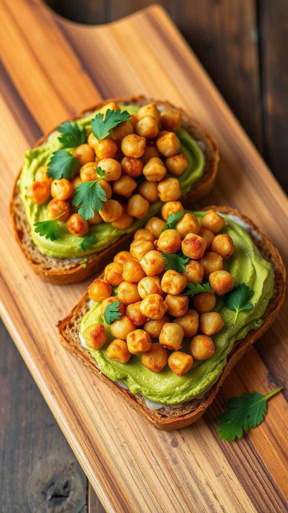 Spicy Chickpea and Avocado Toast  