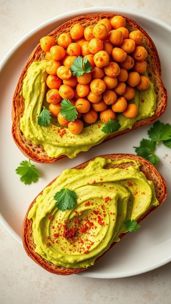 Spicy Chickpea and Avocado Toast