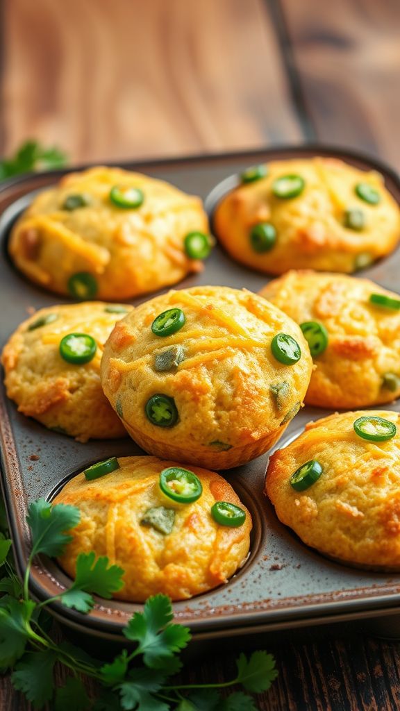 Spicy Jalapeño Cheddar Muffins