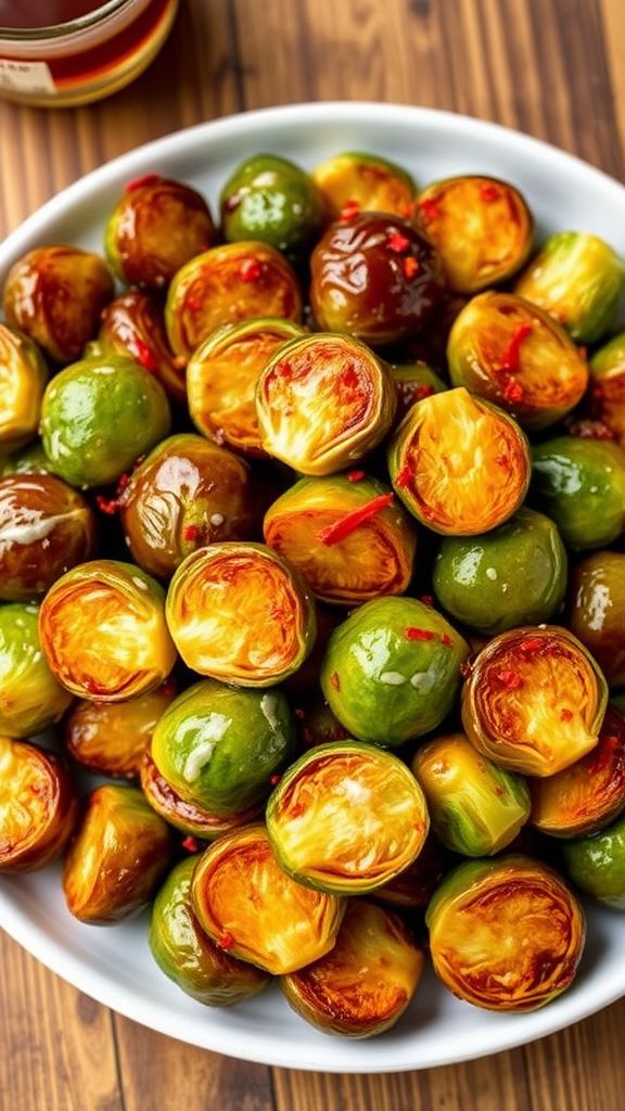 Spicy Maple Glazed Brussels Sprouts