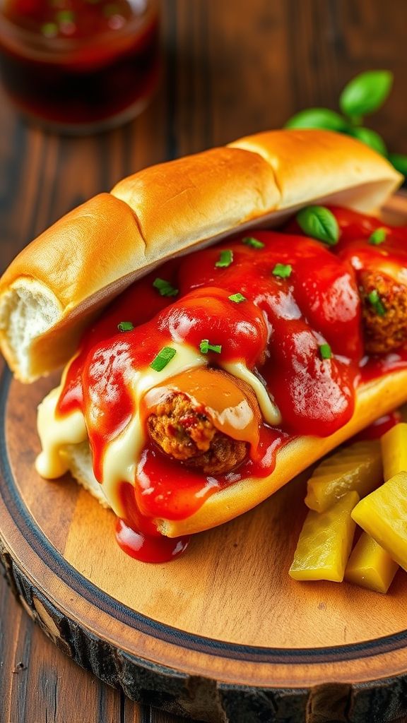 Spicy Meatball Sub Sandwiches  