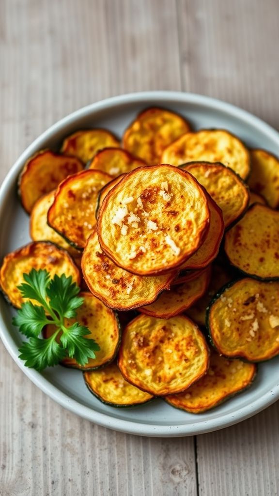 Spicy Parmesan Zucchini Chips