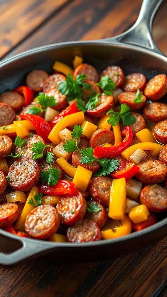 Spicy Sausage and Bell Pepper Skillet