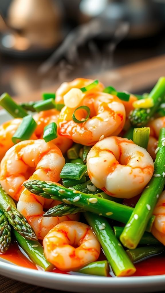 Spicy Shrimp and Asparagus Stir-Fry