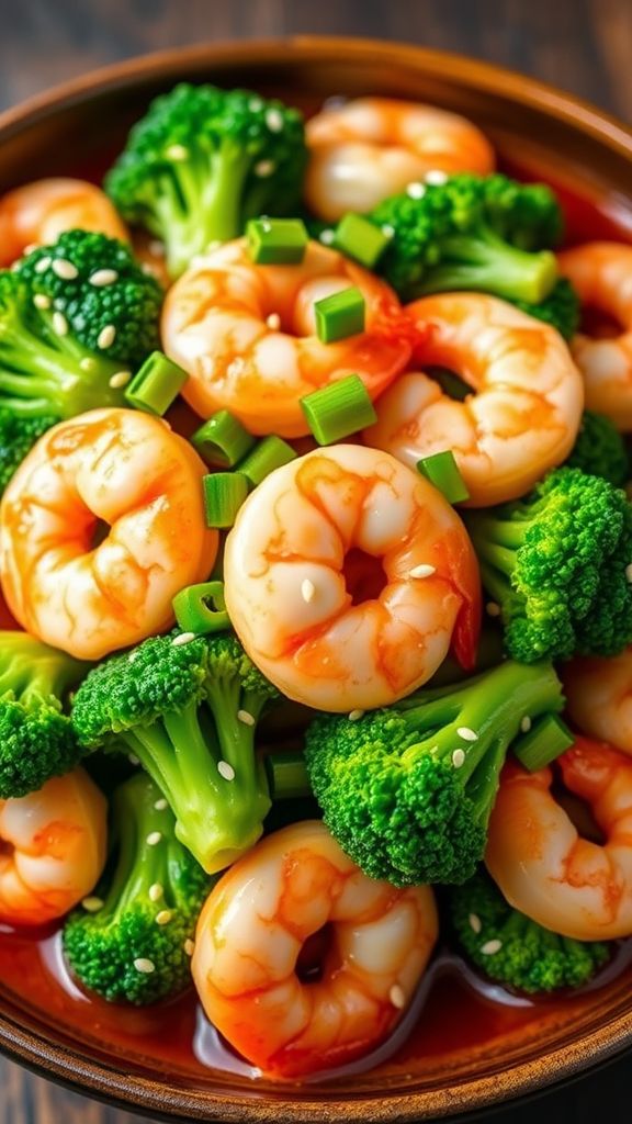 Spicy Shrimp and Broccoli Medley