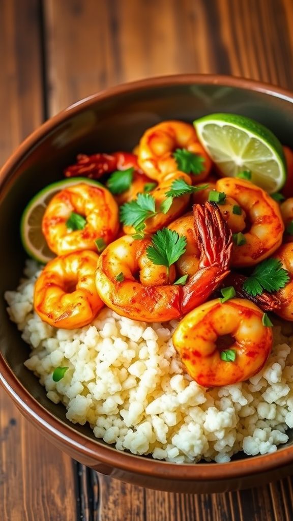 Spicy Shrimp and Cauliflower Rice  