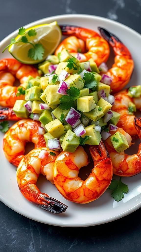 Spicy Shrimp with Avocado Salsa