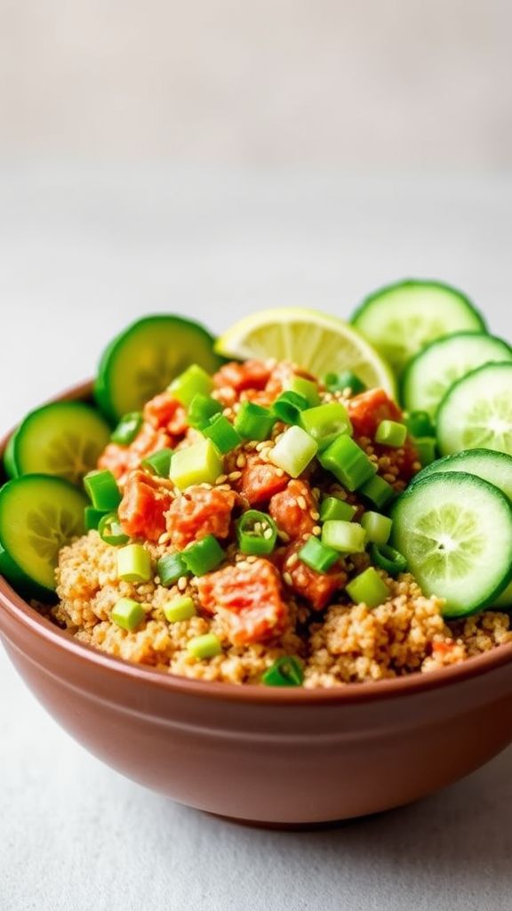 Spicy Tuna & Avocado Quinoa Bowl  