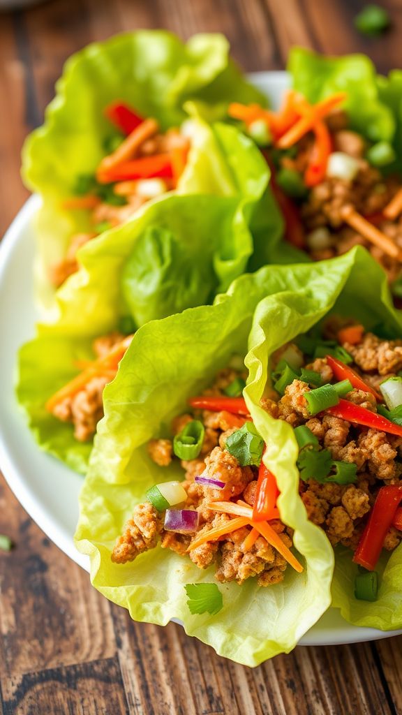 Spicy Turkey Lettuce Wraps  