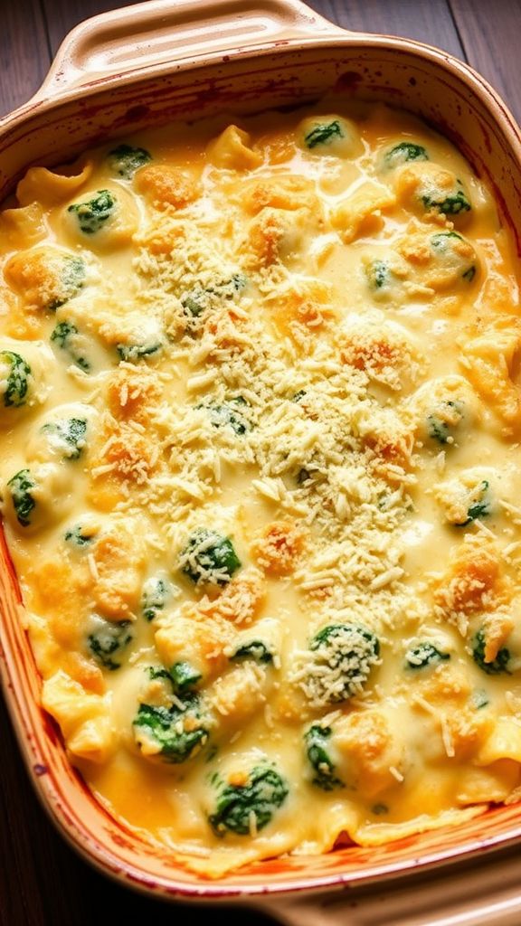 Spinach and Artichoke Keto Alfredo Bake