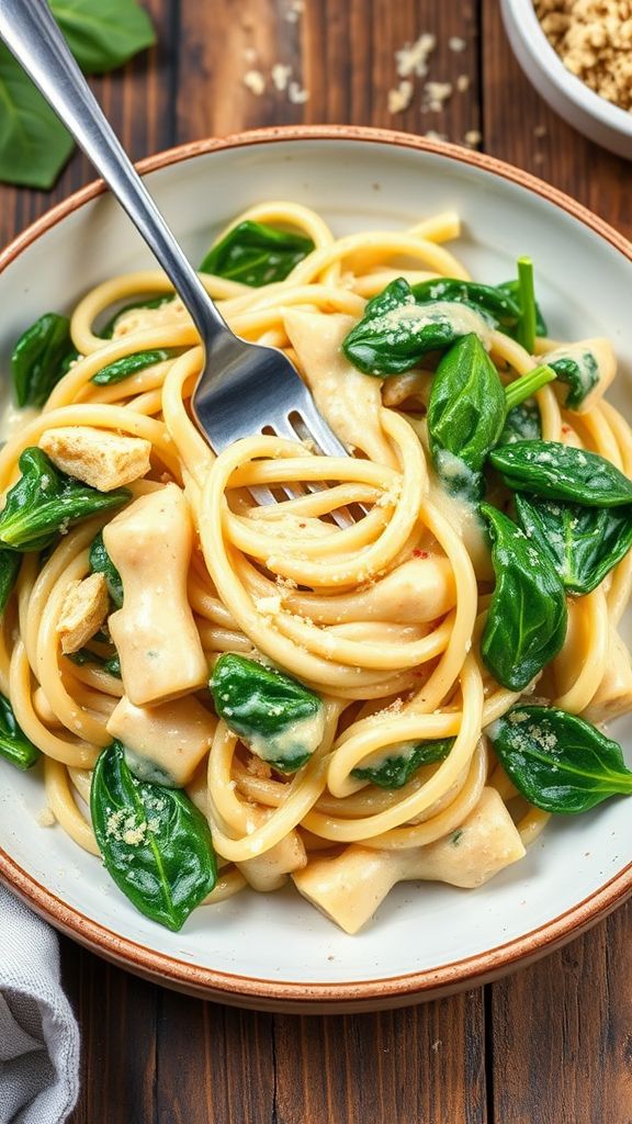 Spinach and Artichoke Keto Alfredo  