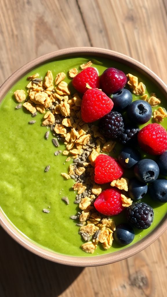 Spinach and Avocado Smoothie Bowl  