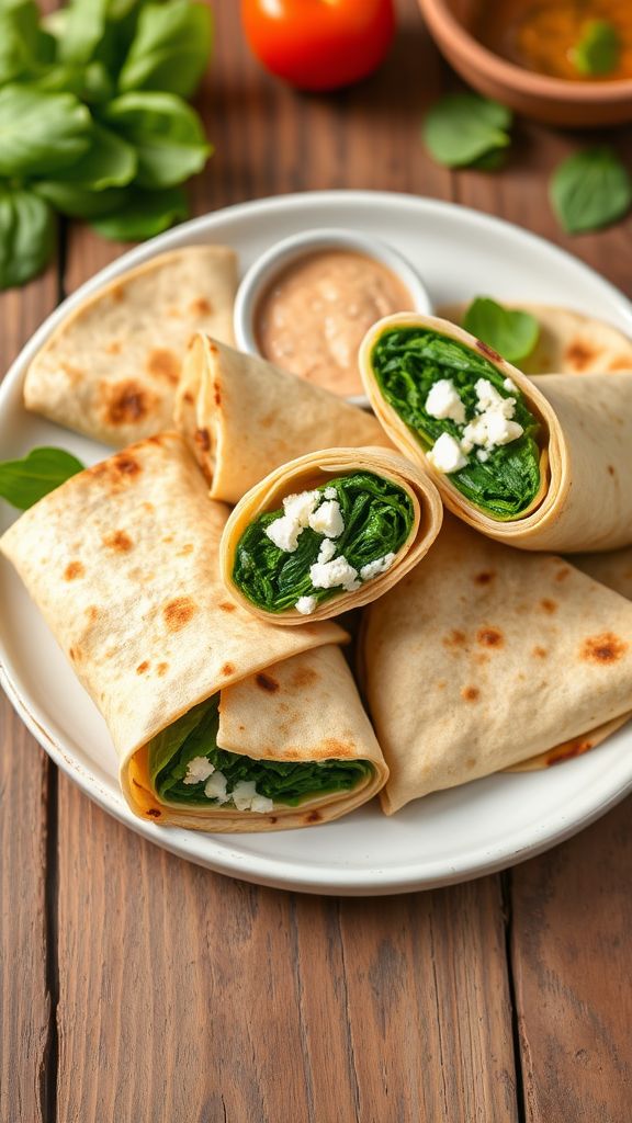 Spinach and Feta Egg Wraps  