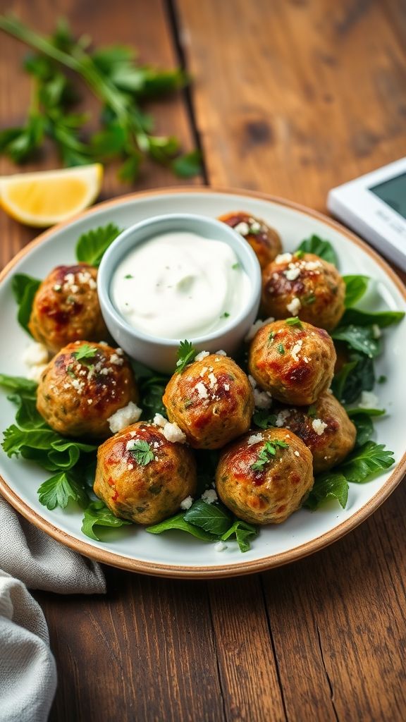 Spinach and Feta Greek Meatballs