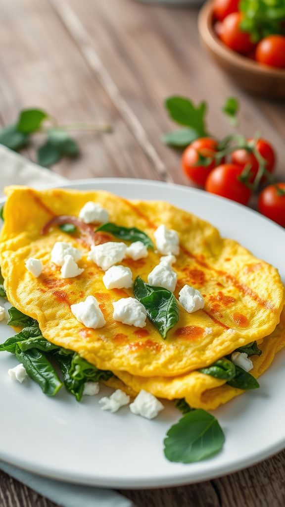 Spinach and Feta Omelette