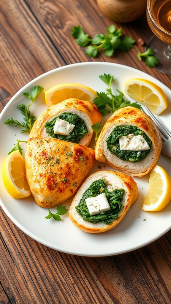 Spinach and Feta Stuffed Chicken 