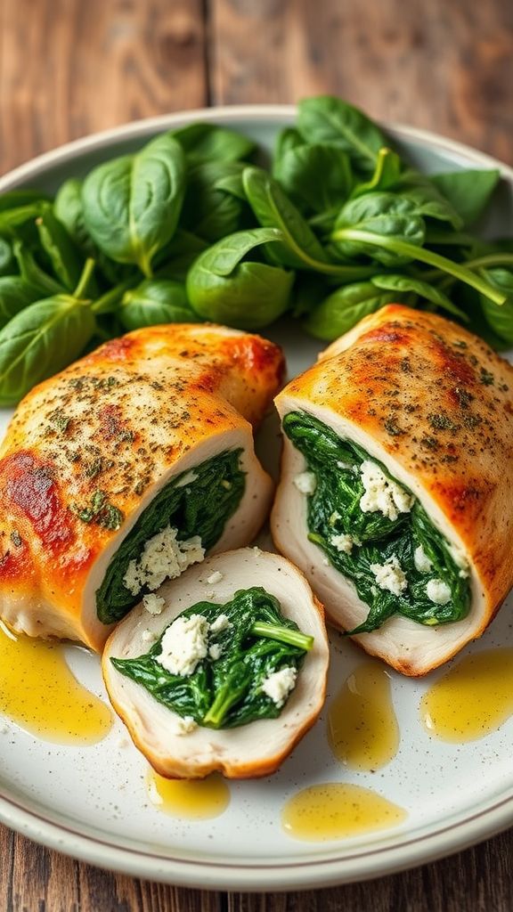 Spinach and Feta Stuffed Chicken  