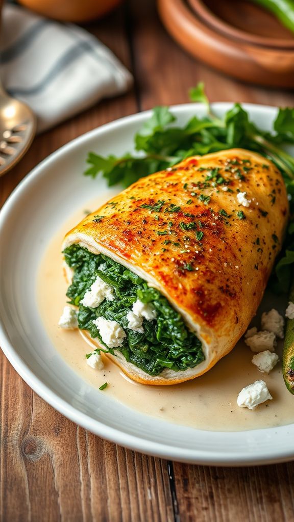 Spinach and Feta Stuffed Chicken Breast