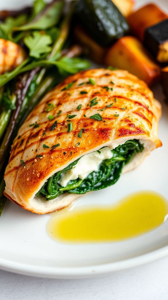 Spinach and Feta Stuffed Chicken Breast  