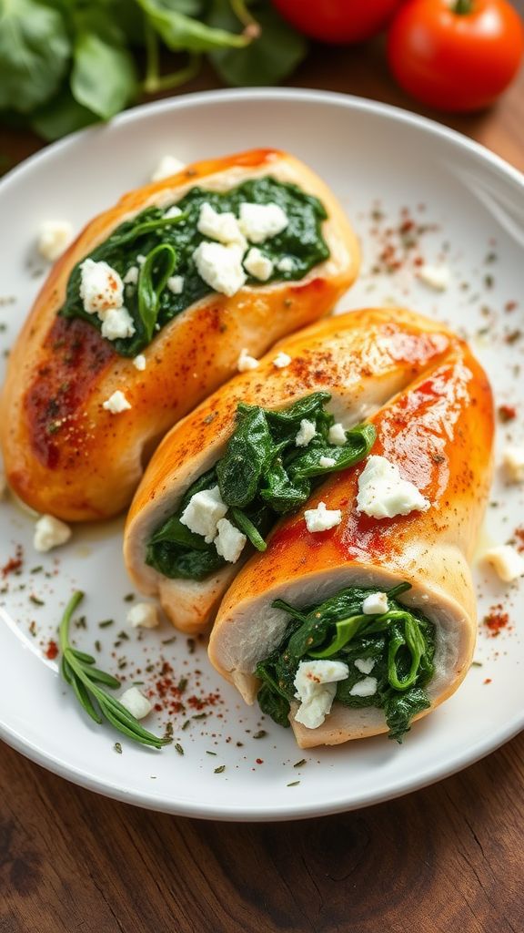 Spinach and Feta Stuffed Chicken  