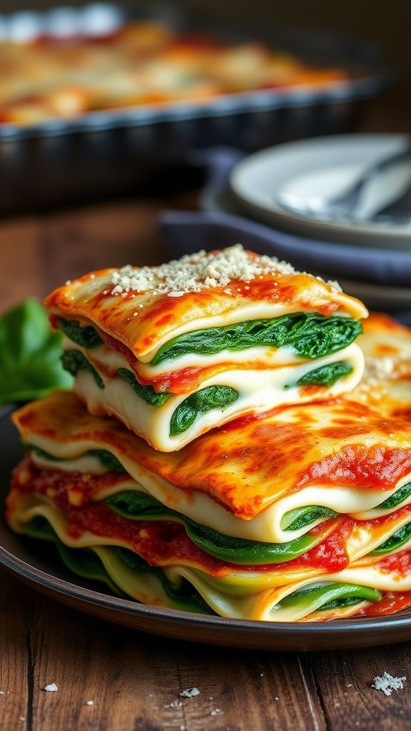 Spinach and Ricotta Keto Lasagna Dish  