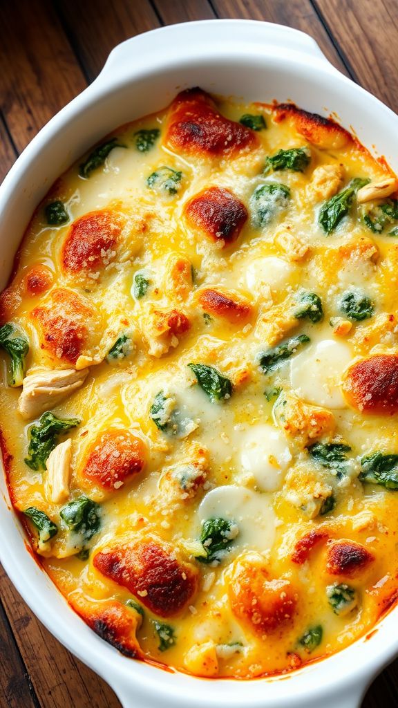 Spinach Artichoke Chicken Bake  