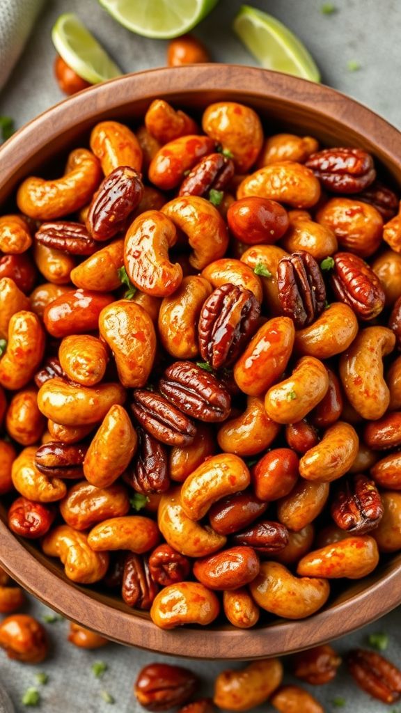 Sriracha and Lime Roasted Nuts  