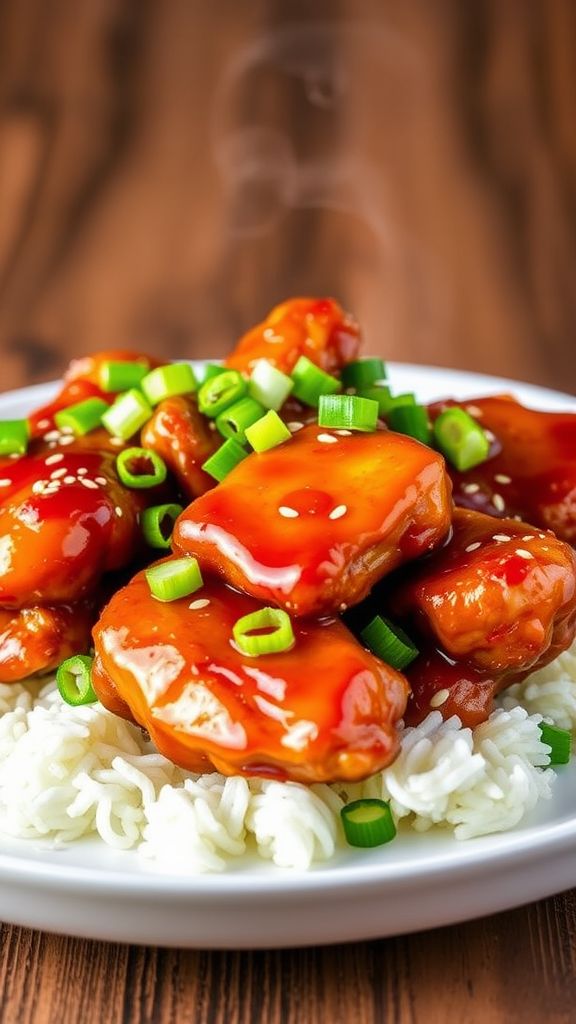 Sriracha-Glazed Honey Garlic Chicken