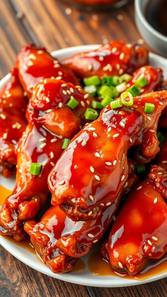 Sticky Honey Garlic Chicken Wings