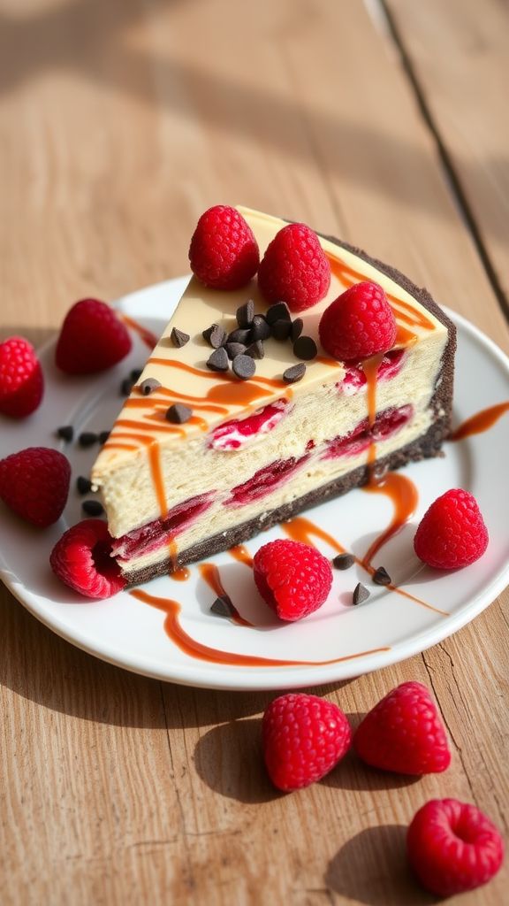 Sugar-Free Chocolate Raspberry Cheesecake