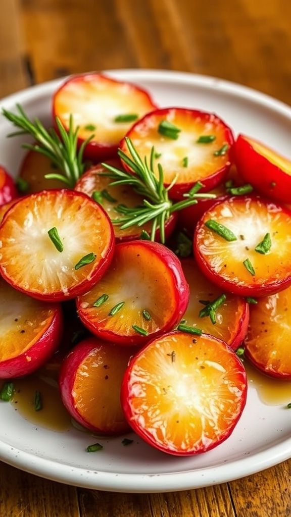 Sweet and Savory Air Fryer Radishes