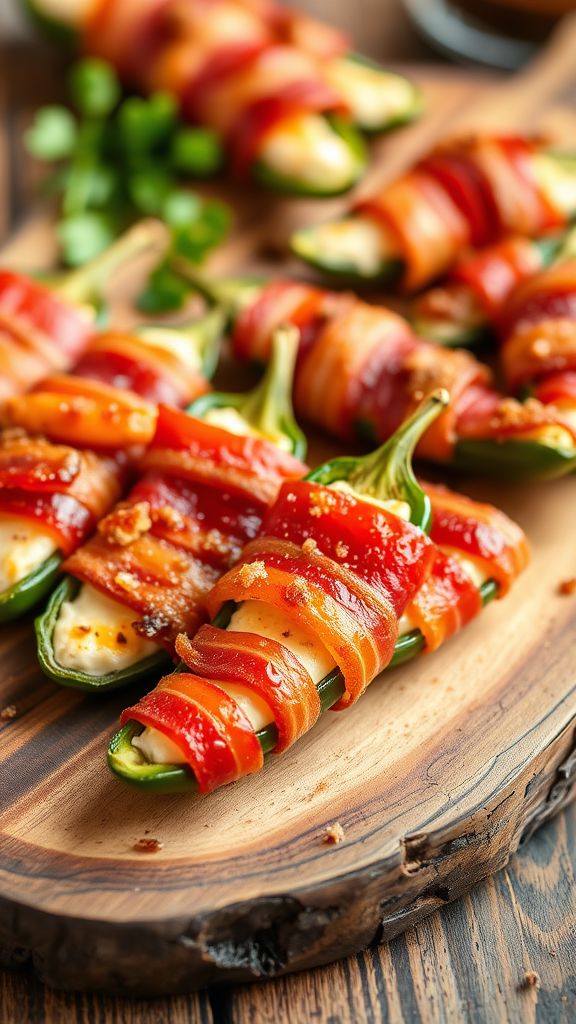 Sweet and Spicy Bacon-Wrapped Jalapeños  