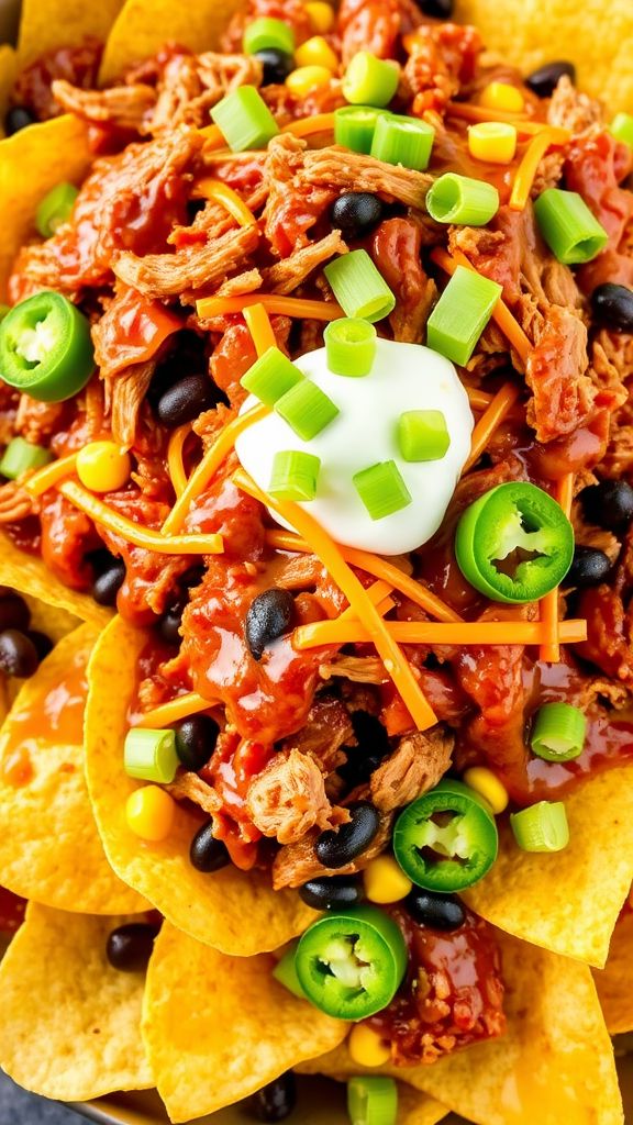 Sweet Barbecue Pulled Pork Nachos