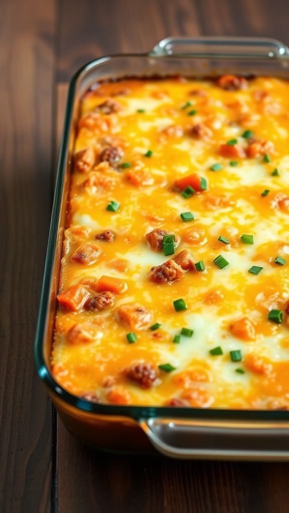 Sweet Potato and Sausage Egg Casserole  