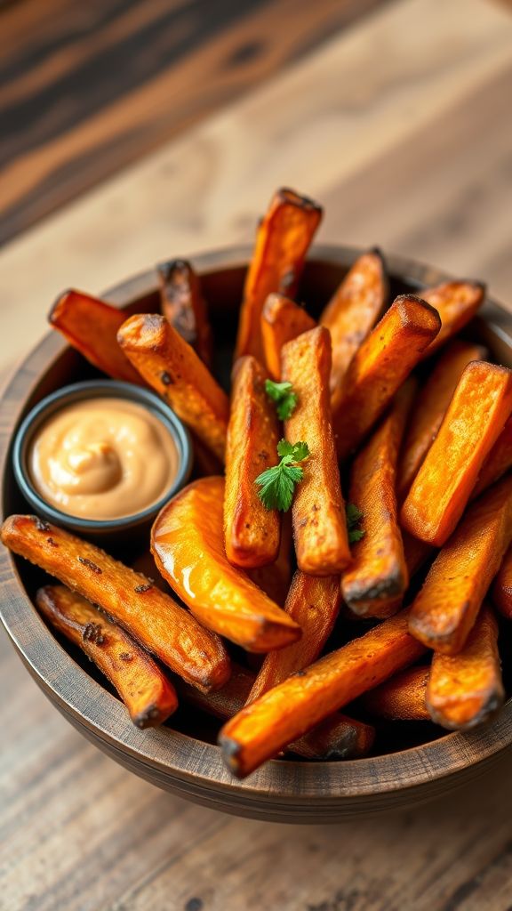 Sweet Potato Fries with Spicy Aioli