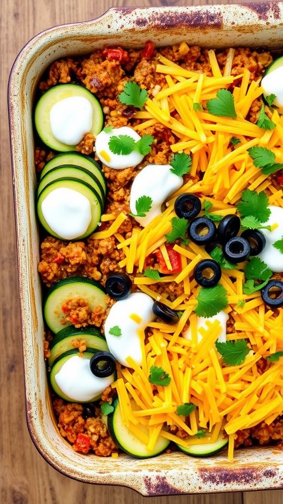 Taco-Inspired Keto Lasagna Casserole  