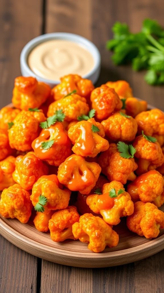 Tangy Buffalo Cauliflower Bites  